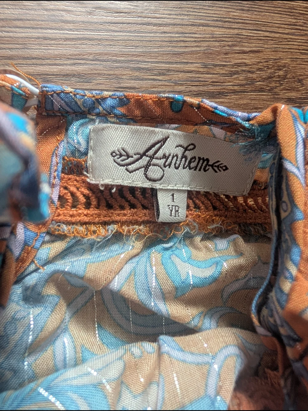 Arnhem Orange & Blue Floral‎ Ruffle Two-Piece Set